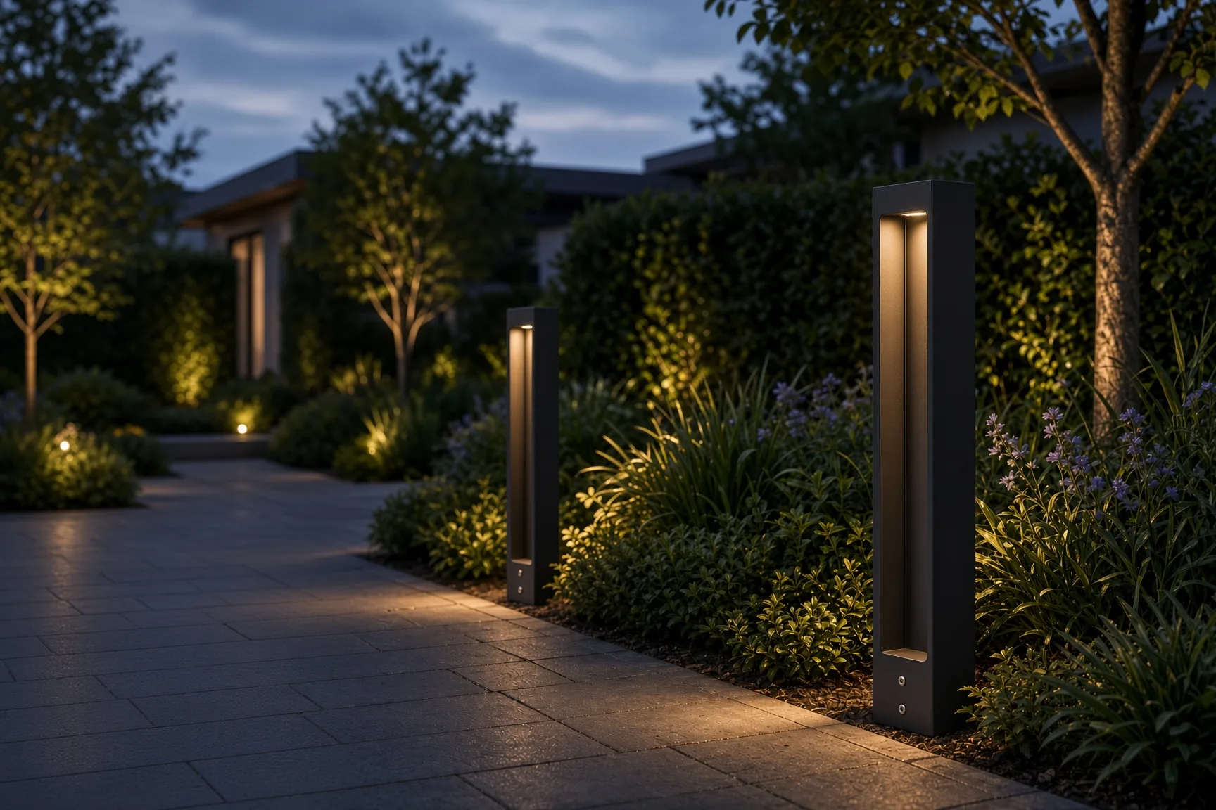 Vertical fixtures, Summex outdoor lighting